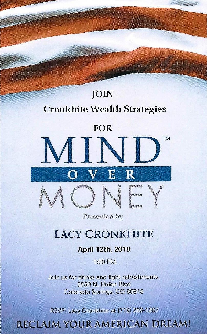 Mind Over Money April 12th At 1 00 Pm 12 Apr 18