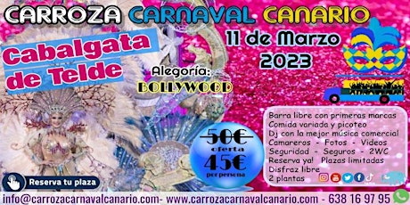 Imagem principal do evento Entradas Carroza Carnaval de Telde 2023