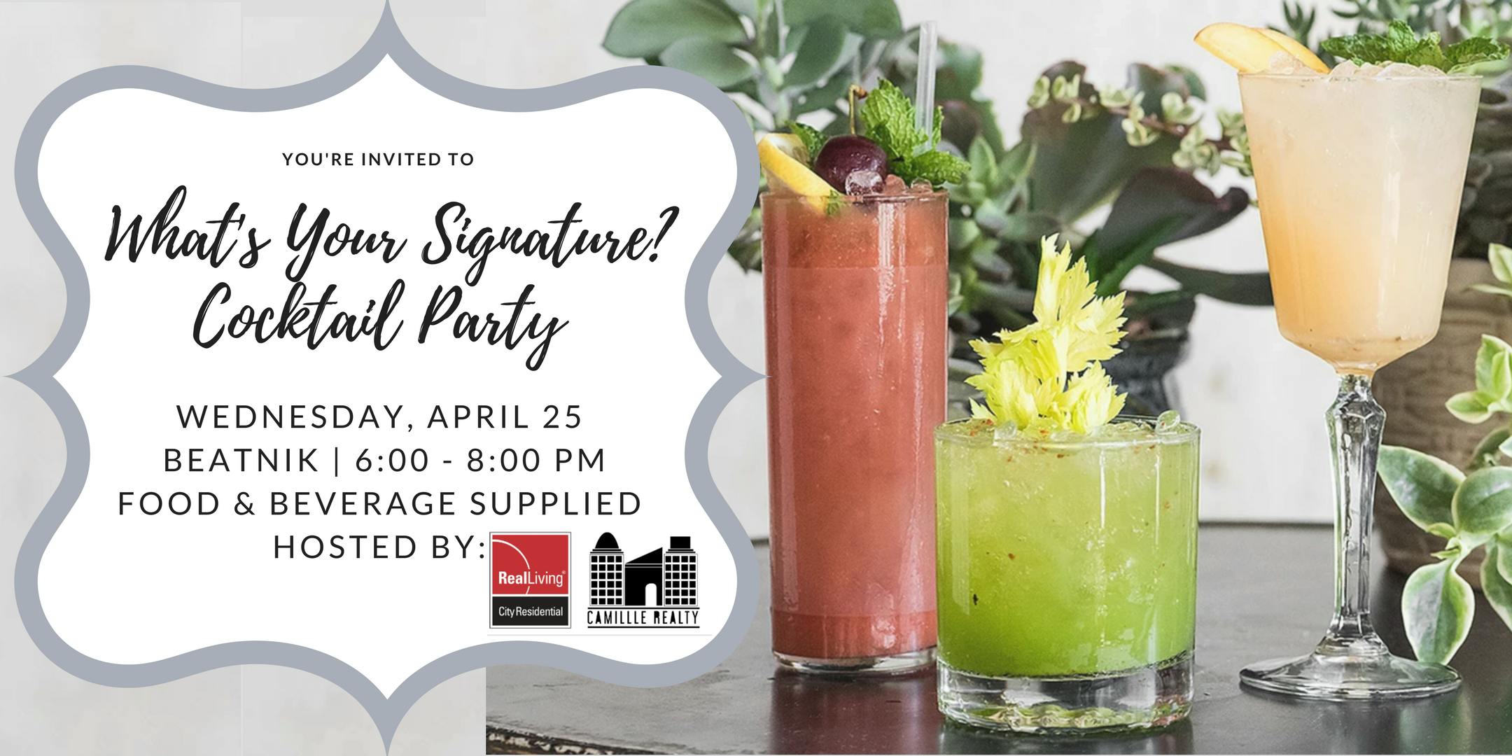 What's Your Signature? - Join us & explore signature cocktails for your wedding reception!