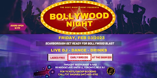 Bollywood Dj Night - Ladies entry free