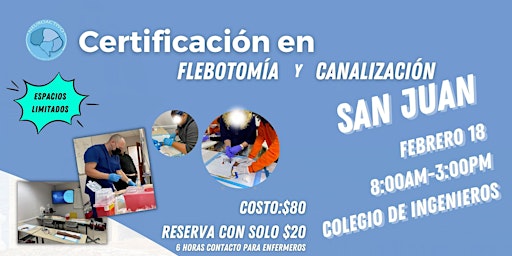 Certificación de Flebotomía y Canalización (San Juan)