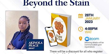 BEYOND THE STAIN VIRTUAL BOOK LAUNCH