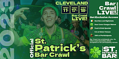 CLE Official St. Patrick's Day Bar Crawl Cleveland, OH  2023