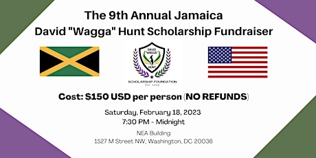 The Jamaica David "Wagga" Hunt Scholarship Foundation Fundraiser