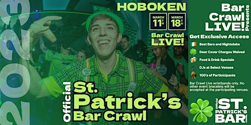 Original St. Patrick's Bar Crawl Hoboken, NJ 2023