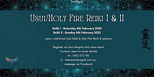 Usui & Holy Fire Reiki Level I & II