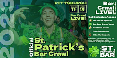 Original St. Paddy's Bar Crawl Pittsburgh, PA 2023