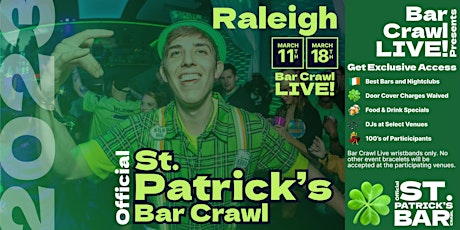 Original St. Paddy's Bar Crawl Raleigh, NC 2023