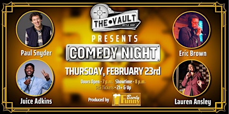 The Vault Bottle Shop Comedy Night - A Beerly Funny Production
