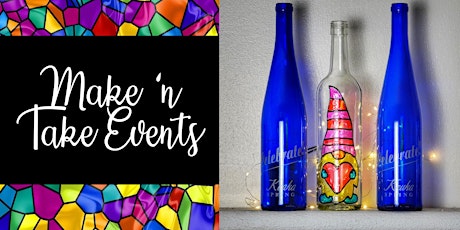 Valentine's Day Gnome - Stained Glass Bottle