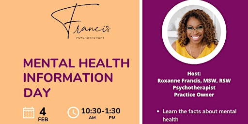 Francis Psychotherapy Mental Health Info Day