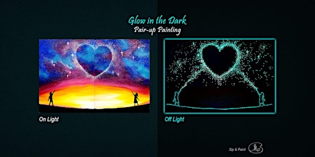 Sip and Paint (Glow in the Dark Pair-Up Painting) : You Complete Me