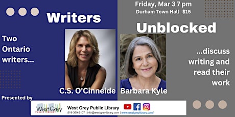 Writers Unblocked - An Evening with Two Ontario Writers