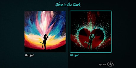 Sip and Paint (Glow in the Dark): Romantic Couple (8pm Sat)