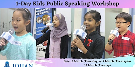 1-Day Kids Public Speaking Workshop  by Johan Speaking Academy