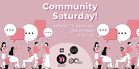 Community Saturday | sabato 28 gennaio 2022