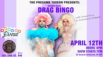 Pregame Tavern Presents: Dauber Diva Drag Bingo 04/12