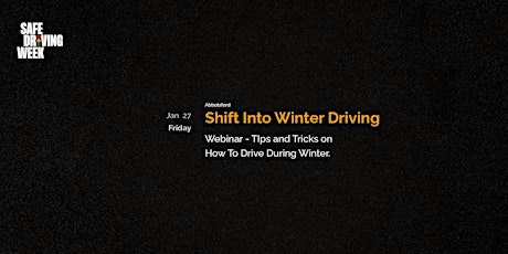Shift Into Winter Driving Webinar primary image