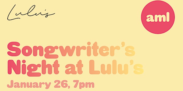 Songwriter's Night at Lulu's