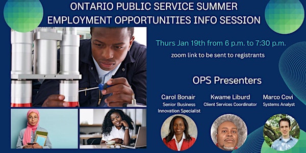 Ontario Public Service Summer Employment Opportunities Info Session