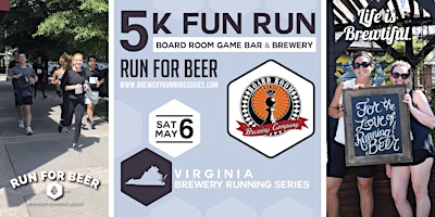 5k Beer Run x The Board Room Game Bar Brewery | 2023 VA Brewery Run