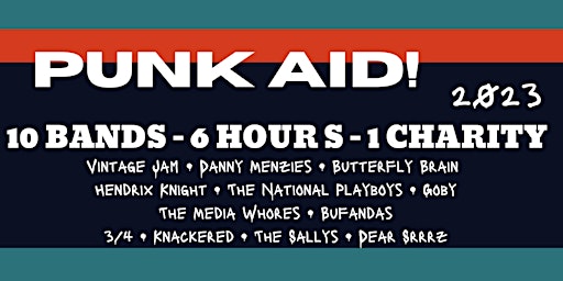 PUNK AID 2023 : a night of punk raising money for CREW