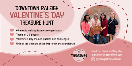 Downtown Raleigh Valentine's Treasure Hunt - Walking Team Scavenger Hunt!