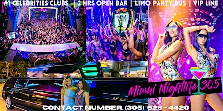 #1 South Beach Celebrity Clubs Package  +  FREE DRINKS