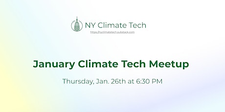 NY Climate Tech January Meetup primary image