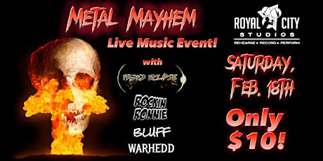 Primaire afbeelding van Metal Mayhem Fundraiser Concert – Four Bands, Just $10