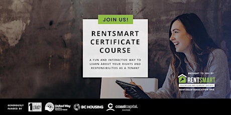 BC RentSmart Certificate Virtual Course: Jan 30, 31 & Feb 1,3 primary image