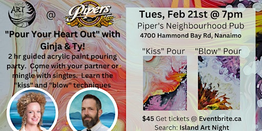 Pour Your Heart Out! Valentine's Acrylic Paint Pour Party at Piper's Pub