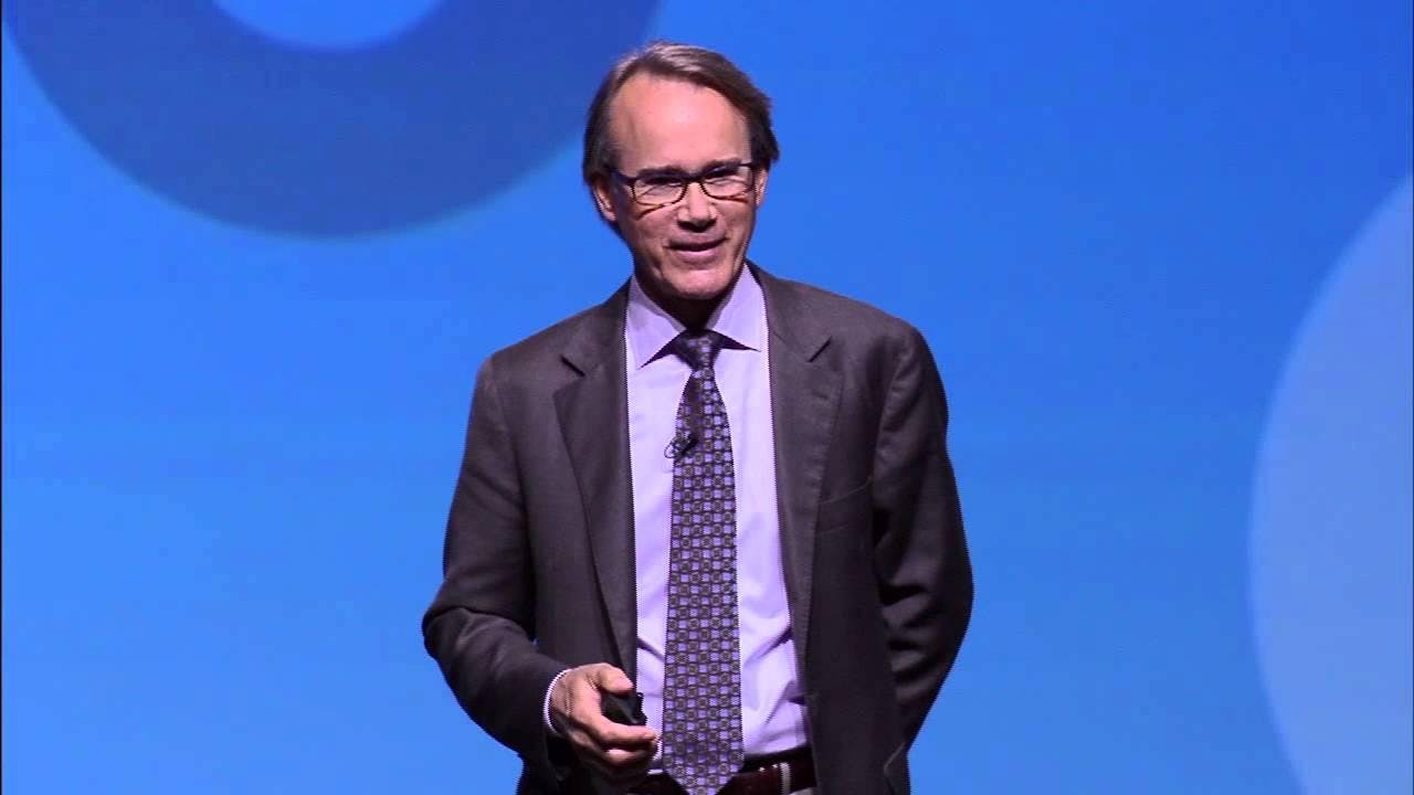 Image of Mr. Marv Seppala discussing the opioid crisis on stage in front of an audience