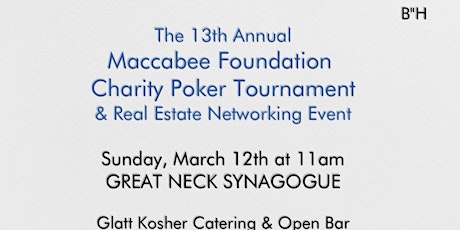 Maccabee Foundation Charity Poker Tournament & Real Estate Networking Event