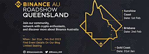 Samlingsbild för Binance Australia Queensland Roadshow