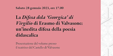 Difesa dela Georgica, Erasmo di Valvasone – Presentazione dell'edizione B#S