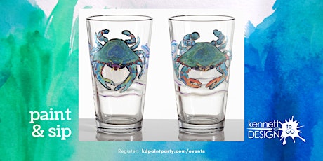 Paint and Sip - MD Crab Pint Glasses primary image