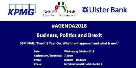 #AGENDA2018 Business, Politics and Brexit - Brexit 1 Year On: What has happened and what is next primary image