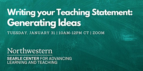 Writing Your Teaching Statement: Generating Ideas