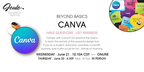 Imagem principal do evento LEARN DIFFERENT . CANVA . Beyond Basics