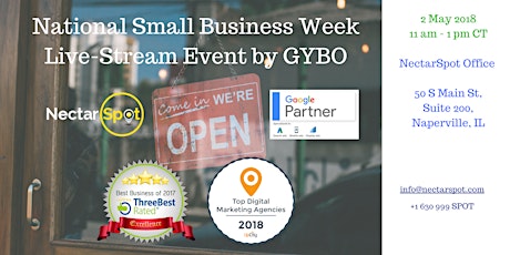 National Small Business Week - GYBO Live stream Event at NectarSpot Office  primary image