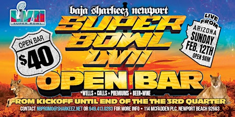Super Bowl 57 at Newport Sharkeez