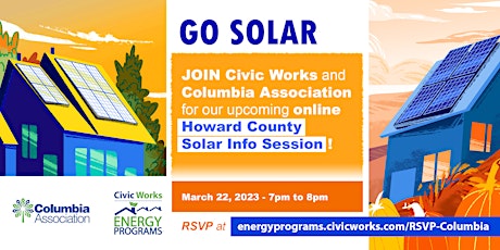 Howard County  Solar Info Session Online - 3/22/23