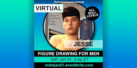 Men Drawing Men (VIRTUAL) SAT Jan 21, 2-4p ET (NYC)
