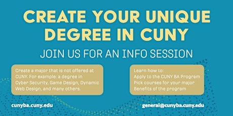 CUNY Baccalaureate Virtual Info Session for Fall 2023 Admissions - Feb 22