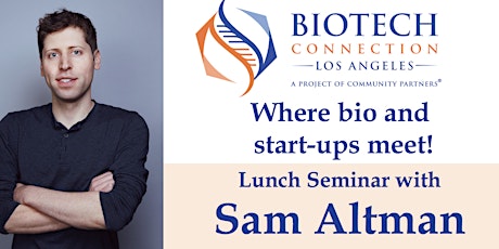 Lunch Seminar with Sam Altman primary image