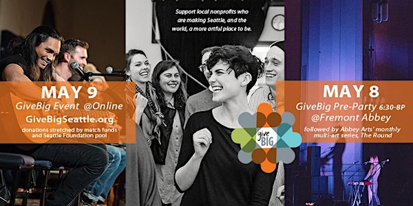 5/8 GiveBig Pre-Party @ Fremont Abbey