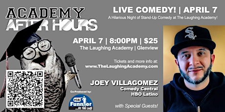 April ACADEMY AFTER HOURS: STAND UP  COMEDY with Funnier By The Lake!