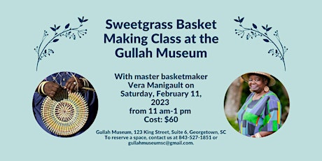 Sweetgrass Basketmaking Class primary image