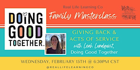 RLL Family Masterclass: Giving Back with Doing Good Together